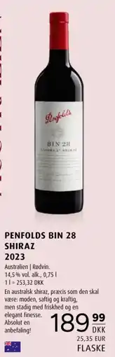Scandinavian Park Penfolds Bin 28 Shiraz tilbud