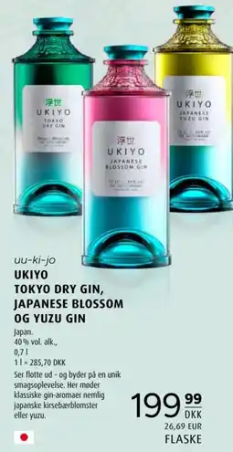Scandinavian Park Ukiyo Tokyo Dry Gin, Japanese Blossom og Yuzu Gin tilbud
