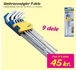 Hi five Umbraconøgler 9 dele tilbud