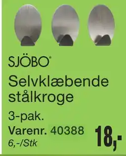 Harald Nyborg Selvklæbende stålkroge tilbud