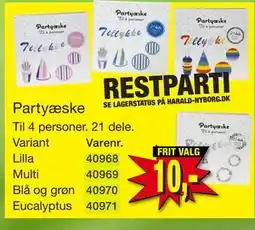 Harald Nyborg Partyæske tilbud
