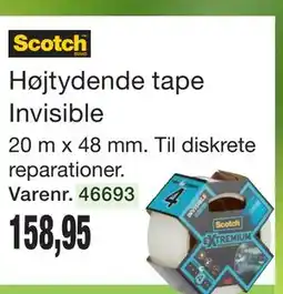 Harald Nyborg Højtydende tape Invisible tilbud