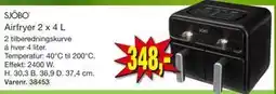 Harald Nyborg SJÖBO Airfryer 2 x 4 L tilbud