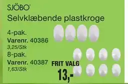 Harald Nyborg Selvklæbende plastkroge tilbud