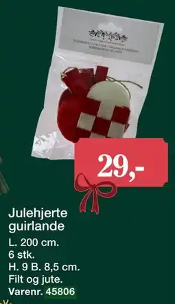 Harald Nyborg Julehjerte guirlande tilbud