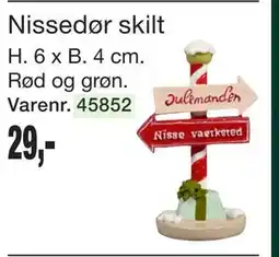 Harald Nyborg Nissedør skilt tilbud