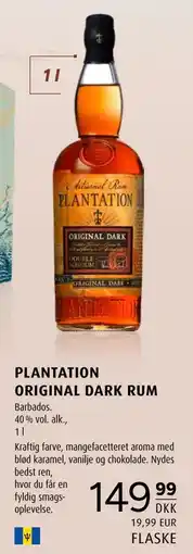 Scandinavian Park PLANTATION ORIGINAL DARK RUM tilbud