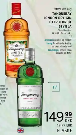 Scandinavian Park TANQUERAY LONDON DRY GIN ELLER FLOR DE SEVILLA tilbud