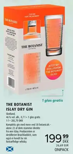 Scandinavian Park THE BOTANIST ISLAY DRY GIN tilbud