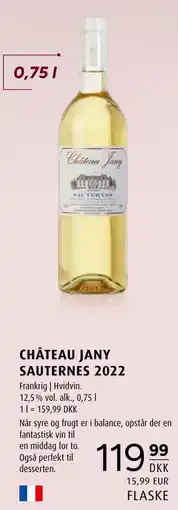 Scandinavian Park CHÂTEAU JANY SAUTERNES 2022 tilbud