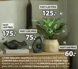 JYSK ERIKSEN kunstig plante tilbud