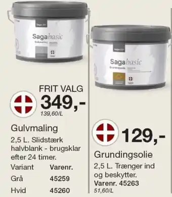 Harald Nyborg Saga basic Gulvmaling tilbud