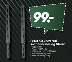 Bilka Prosonic universal soundbar beslag SOB01 tilbud