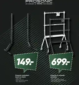 Bilka Prosonic justerbart bord-tv-stativ tilbud
