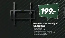 Bilka Prosonic slim beslag m. tilt BES3275 tilbud