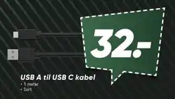Bilka USB A til USB C kabel tilbud