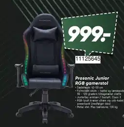 Bilka Prosonic Junior RGB gamerstol tilbud