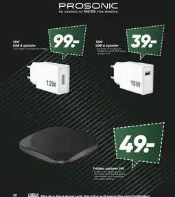 Bilka Prosonic 12W USB A oplader tilbud