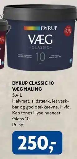 Davidsen DYRUP CLASSIC 10 VÆGMALING tilbud
