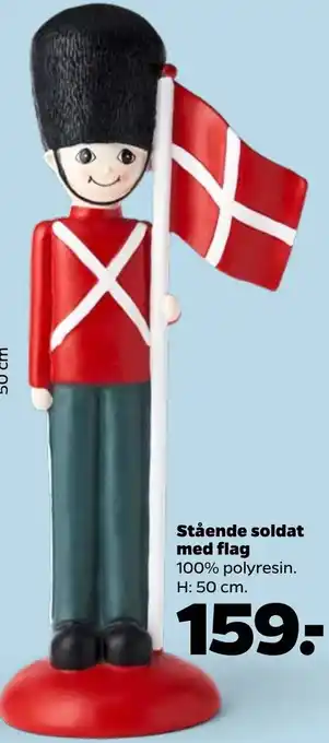 Netto Stående Soldat Med Flag 50 Cm tilbud