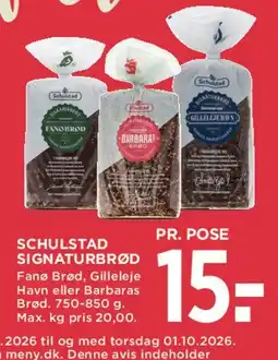 MENY Schulstad Signaturbrød tilbud