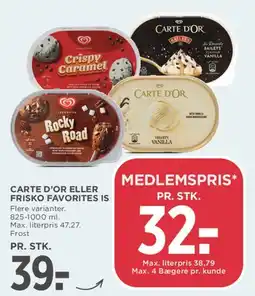 MENY Carte D'Or / Frisko favorites is tilbud