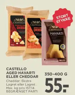 MENY Castello Aged Havarti eller Cheddar tilbud