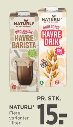 MENY NATURLI' Økologisk Havre Barista / Havre Drink tilbud