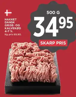 MENY Hakket dansk gris- og kalvekød 4-7% tilbud