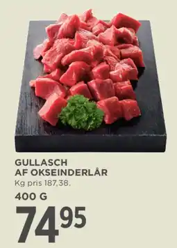 MENY Gullasch af okseinderlår tilbud