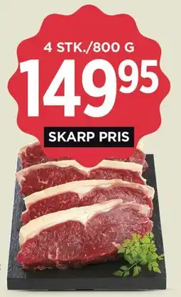 MENY Entrecote (4 stk./800 g) tilbud