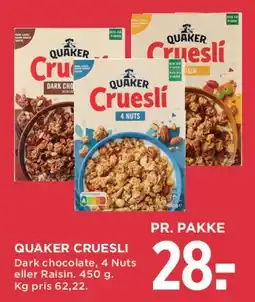 MENY Quaker Cruesli tilbud