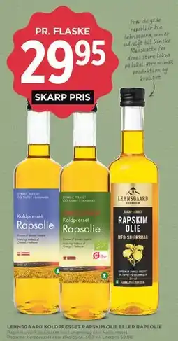 MENY Lehnsgaard koldpresset rapsolie tilbud