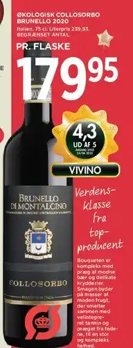 MENY Økologisk Collosorbo Brunello 2020 tilbud