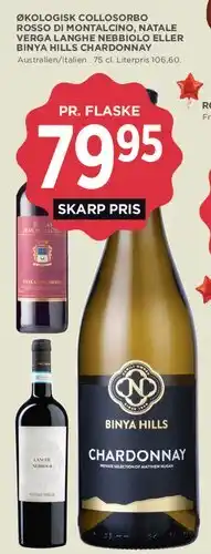 MENY Binya Hills Chardonnay tilbud