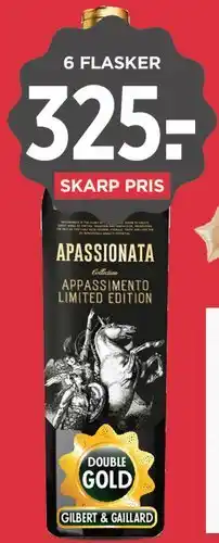 MENY Apassionata Appassimento - 6 flasker 325:- tilbud