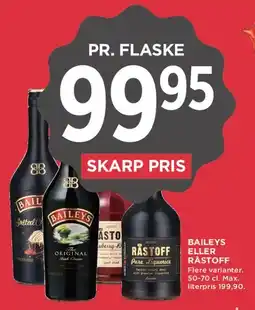MENY Baileys eller Råstoff tilbud