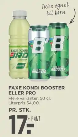 MENY Faxe Kondi Booster eller Pro tilbud