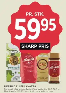 MENY Merrild eller Lavazza tilbud