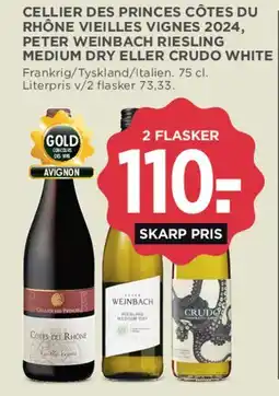 MENY 2 flasker - 110:- tilbud