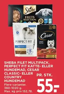 MENY SHEBA Filet multipack / Perfect Fit / Cesar hundemad tilbud