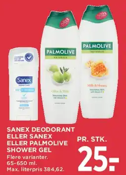 MENY Sanex deodorant / Palmolive shower gel tilbud