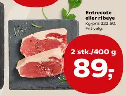 SuperBrugsen Entrecote eller ribeye tilbud