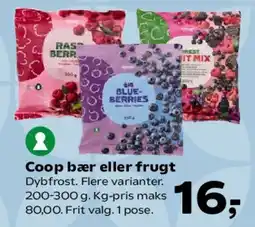 SuperBrugsen Coop bær eller frugt tilbud