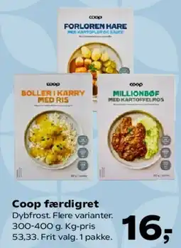 SuperBrugsen Coop færdigret tilbud