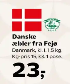 SuperBrugsen Danske æbler fra Fejø tilbud