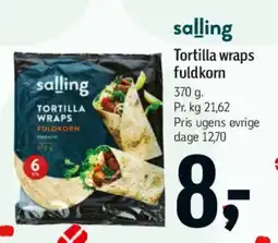 Føtex Tortilla wraps fuldkorn tilbud