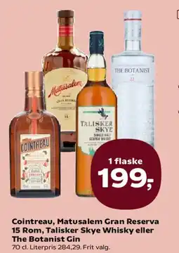 SuperBrugsen Cointreau, Matusalem Gran Reserva 15 Rom, Talisker Skye Whisky eller The Botanist Gin tilbud