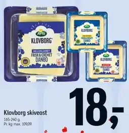 Føtex Klovborg skiveost tilbud