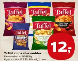 SuperBrugsen Taffel chips eller nødder tilbud